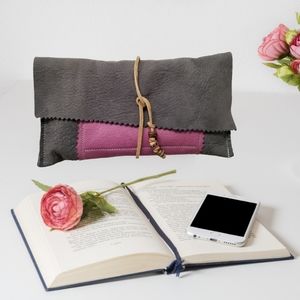 🌷Leather Handmade Clutch Christmas Stocking Stuffer  Christmas Gift Idea